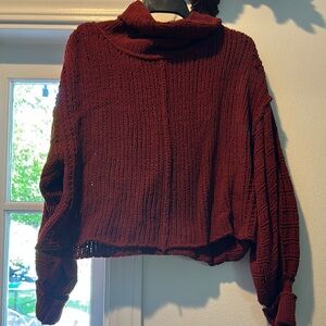 Women's Burgundy Free People Sweater